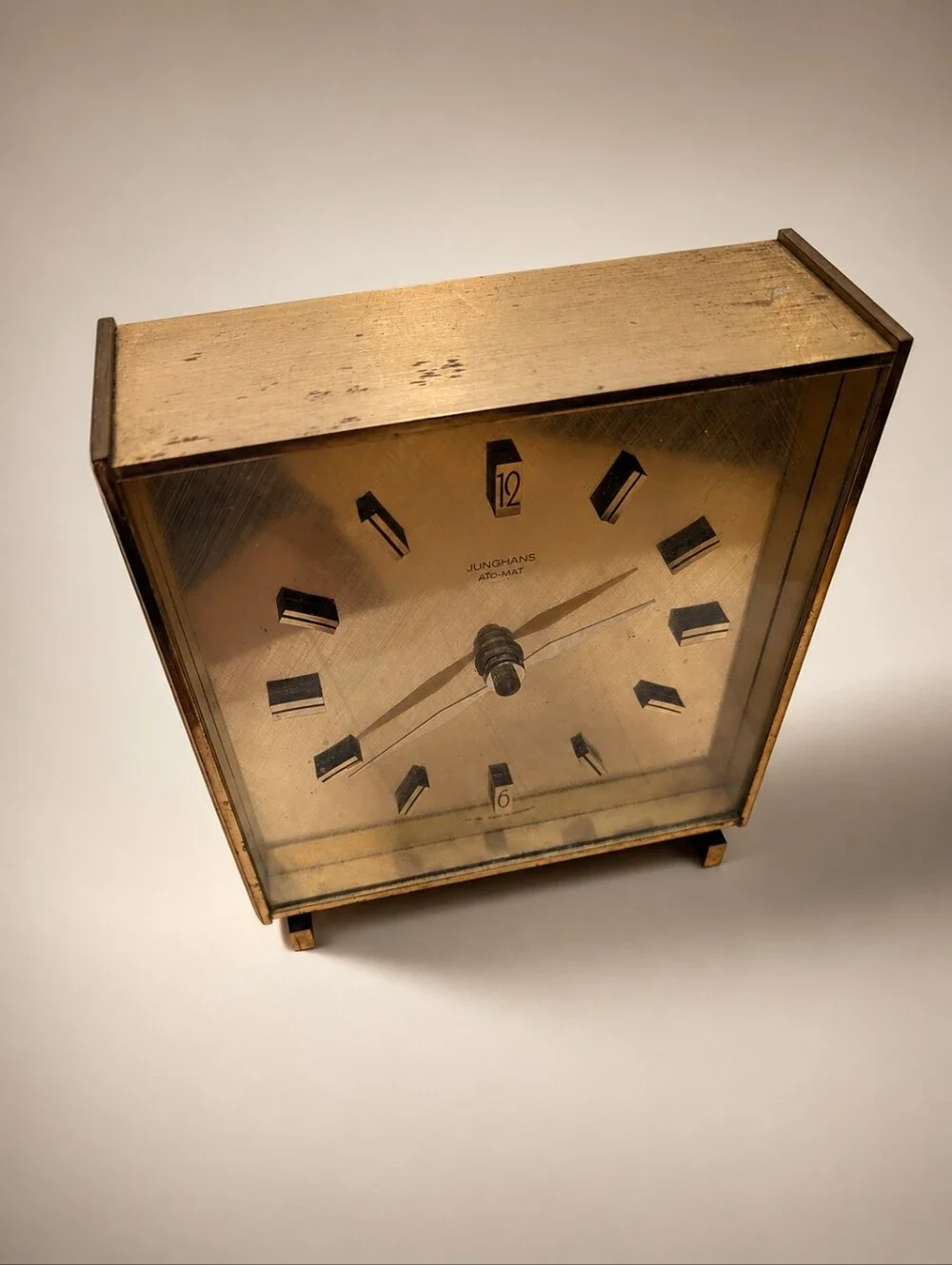 Gold Square Vintage Table Clock - Gold